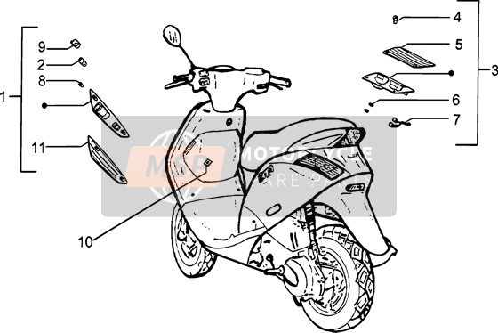 Piaggio Zip Catalyzed 2000 Front And Rear Indicator for a 2000 Piaggio Zip Catalyzed