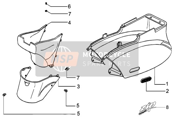 Piaggio Zip Catalyzed 2000 Carenature per un 2000 Piaggio Zip Catalyzed