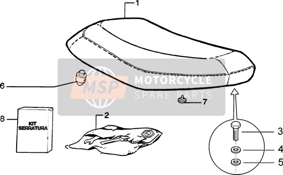 Piaggio Zip Catalyzed 2000 Sattel für ein 2000 Piaggio Zip Catalyzed