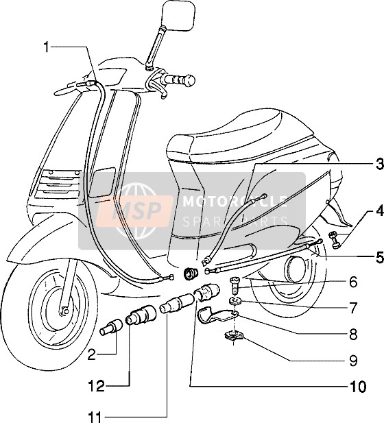 Piaggio Zip freno a disco 1995 Trasmissioni per un 1995 Piaggio Zip freno a disco