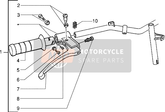 Piaggio Zip RST 1999 Lenker Komponententeile für ein 1999 Piaggio Zip RST