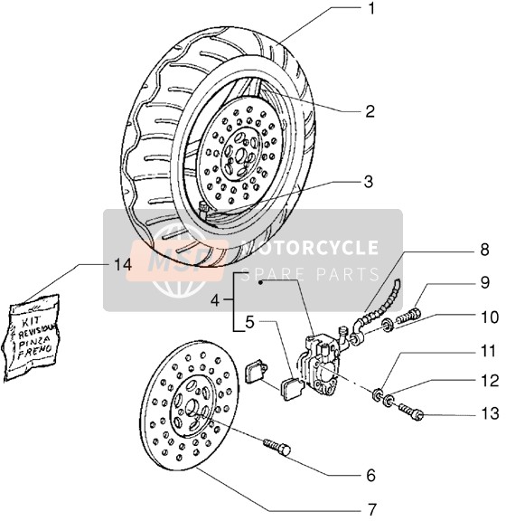 Front Wheel - Caliper - (Disc Brake Version)