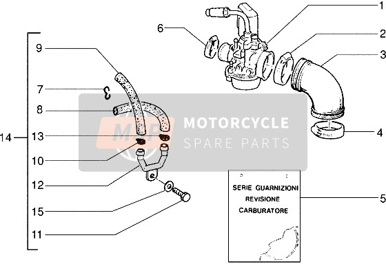 Piaggio Zip SP 1999 Carburador para un 1999 Piaggio Zip SP