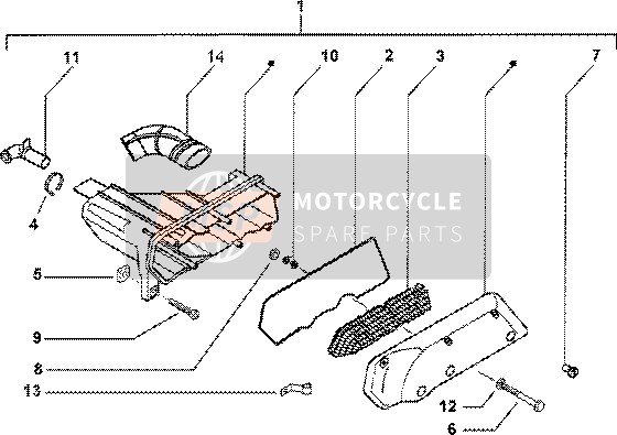 Piaggio Zip SP 50 2000 Luftfilter für ein 2000 Piaggio Zip SP 50