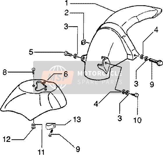 Front And Rear Mudguard