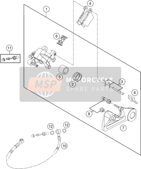 54813082000, Bolt Set For Brake Caliper 03, KTM, 2