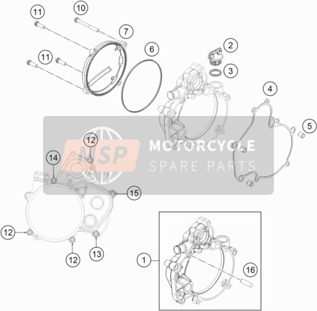 4523002620015, Outer Clutch Cover, KTM, 0