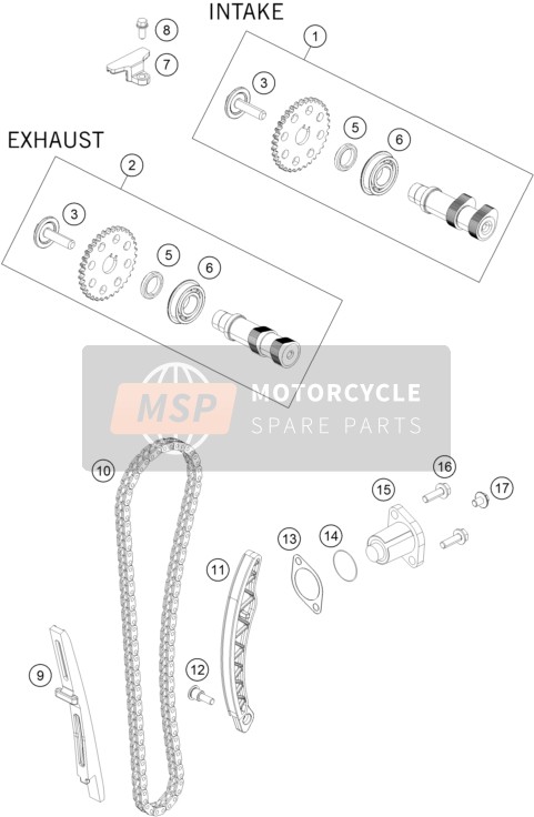 J025060142, Hex Collar Screw M6X14 SW8, KTM, 0