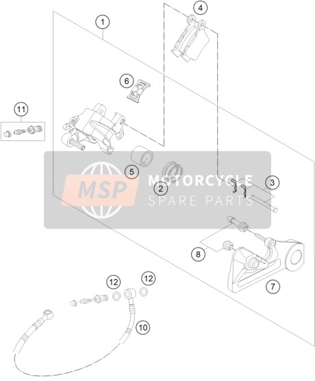 79613080001, Brake Caliper Rear, KTM, 0