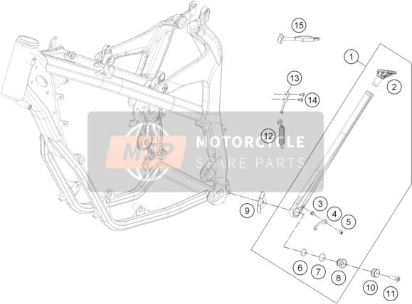 81203024000, Side Stand Spring Eye Moveable, KTM, 0