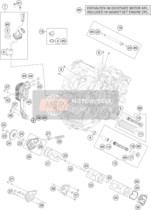 61338085200, Oil Level And Temperature Sensor, KTM, 2