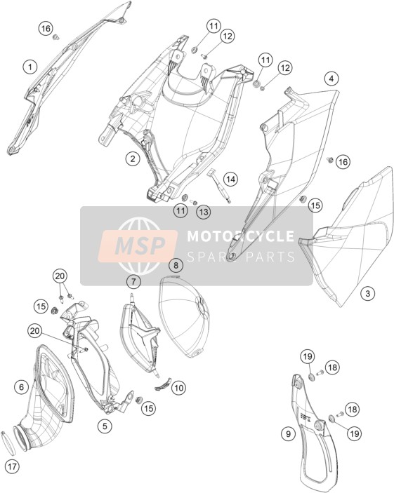 0017060206, Screw F. Plastic K60X20AL SW6, KTM, 0