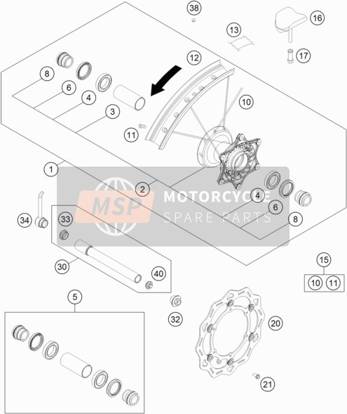 78109101244C1A, Front Wheel Cpl. 1,6X21"" Giant 6D, KTM, 0