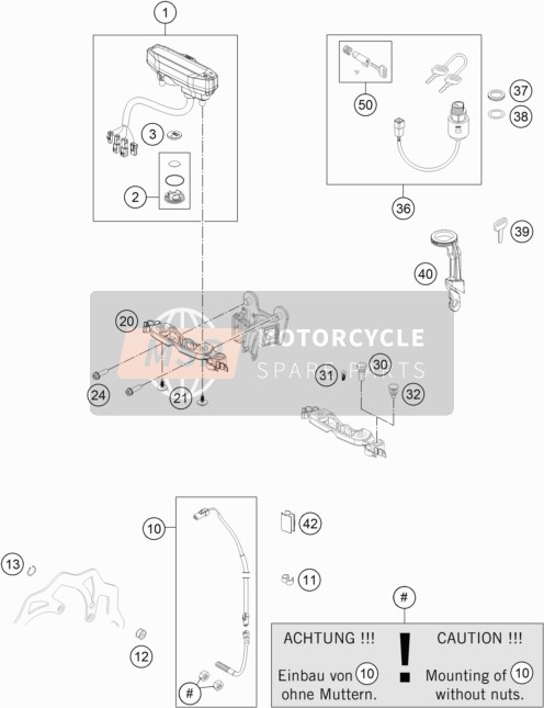 78003035100, Steering Lock, KTM, 1