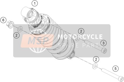 94304210044, Shock Absorber Cmpl., KTM, 0