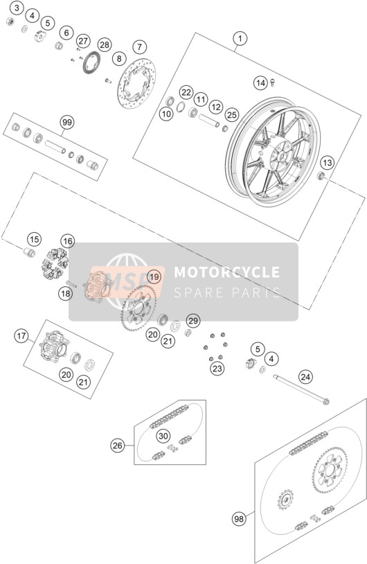 78010267118, Chain Did 118 Links, KTM, 2