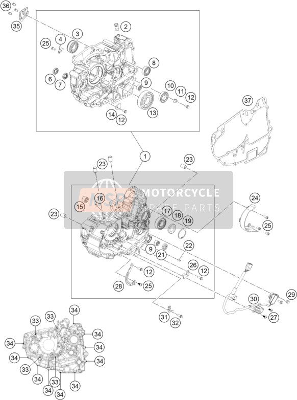 90130096000, Bout Flanged M6X60, KTM, 0