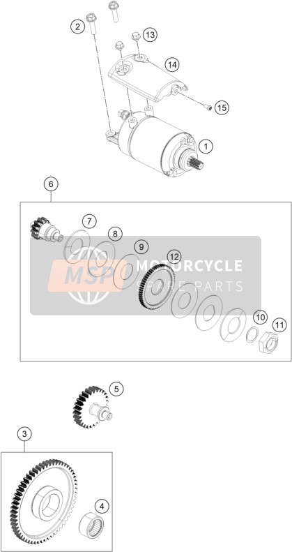 90240022000, Uitrusting Starter Teller, KTM, 0