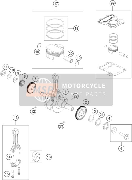 CRANKSHAFT, PISTON