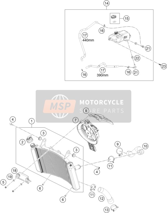 69035001000, Stud Bout M6 11X11 ISA45, KTM, 2