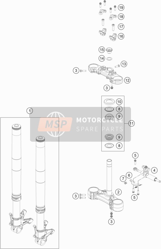 C90701044000C1, Retaining Bracket Brake Line Guide, KTM, 0