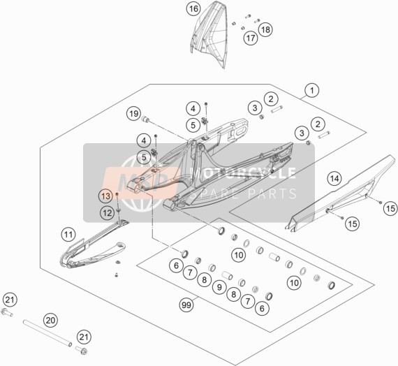 C90704066050, Bushing Chain Slider, KTM, 0