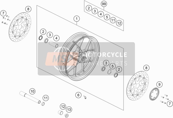 C90742020000, Sensor Wheel Front, KTM, 0