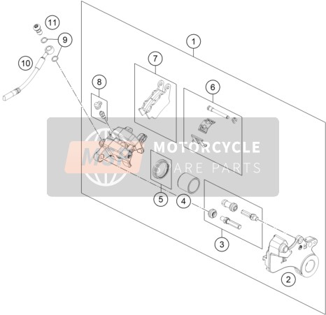 Bremssattel hinten