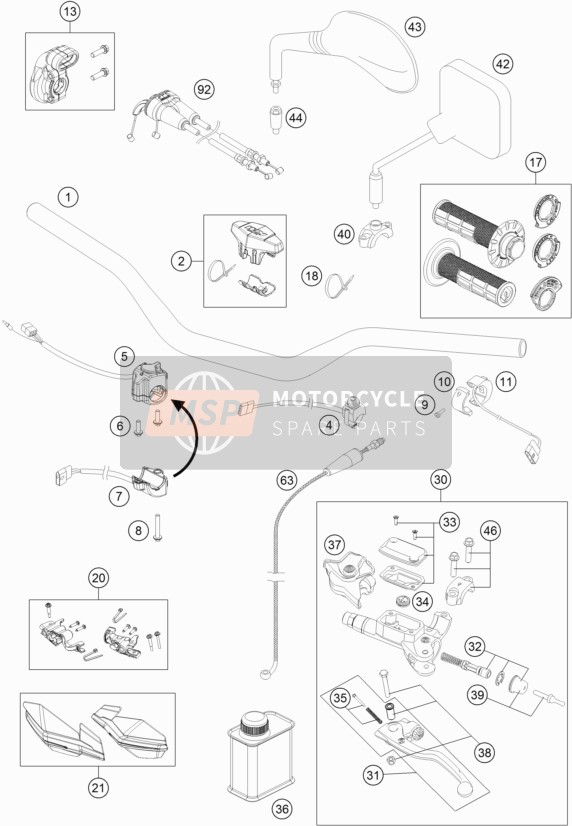 0014050303, Hh Collar Screw M5X30 SW=6, KTM, 1