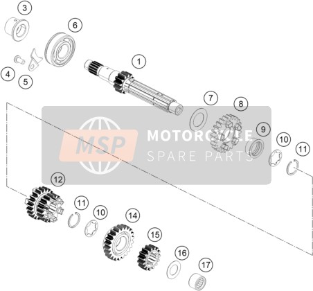 TRANSMISSION I - MAIN SHAFT