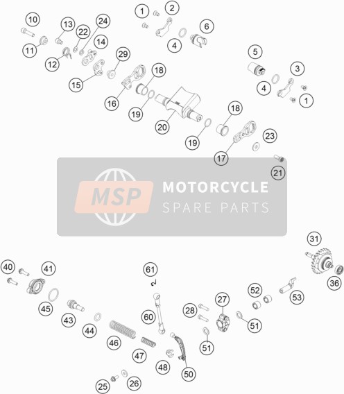 55737064044, Gear Segment Right Cmpl., KTM, 0