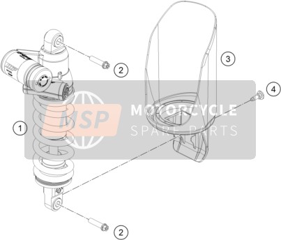 KTM 790 ADVENTURE R - IKD 2023 Amortiguador para un 2023 KTM 790 ADVENTURE R - IKD