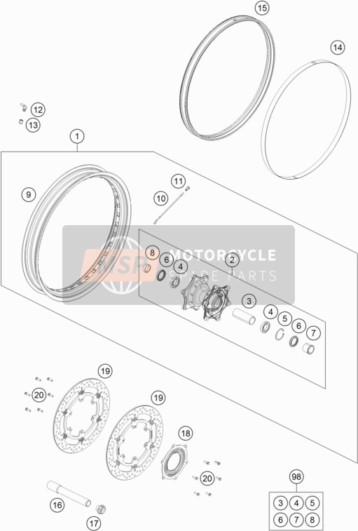 60310072200, Spoke Nipple Quadrax M5, KTM, 2