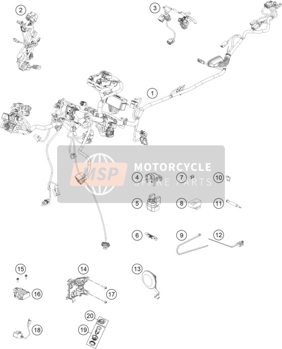 0024060206, Hh Collar Screw M6X20 TX30, KTM, 4