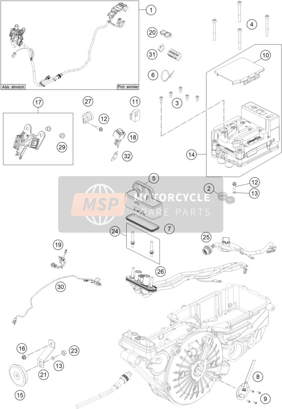 KTM FREERIDE E-XC 2021 Arnés de cableado para un 2021 KTM FREERIDE E-XC