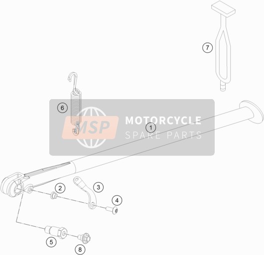 7670312300033, Side Stand Black, KTM, 0