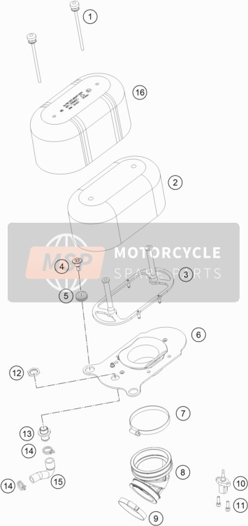 76706014000, Air Filter Nozzle, KTM, 0