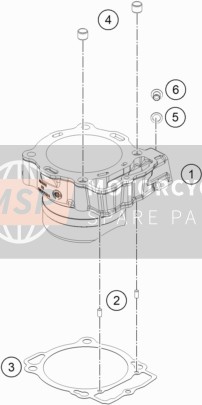 76730005000, Cylinder, KTM, 0