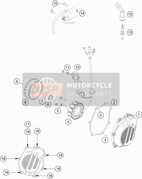 KTM KTM 450 RALLY REPLICA 2023 Ontbrandingssysteem voor een 2023 KTM KTM 450 RALLY REPLICA