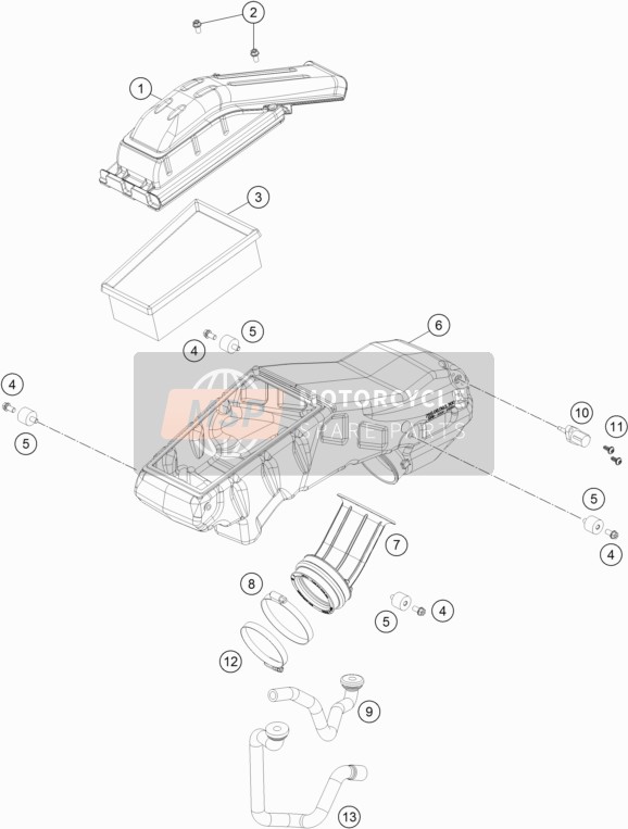 KTM 690 SMC R, Europe 2021 AIR FILTER for a 2021 KTM 690 SMC R, Europe