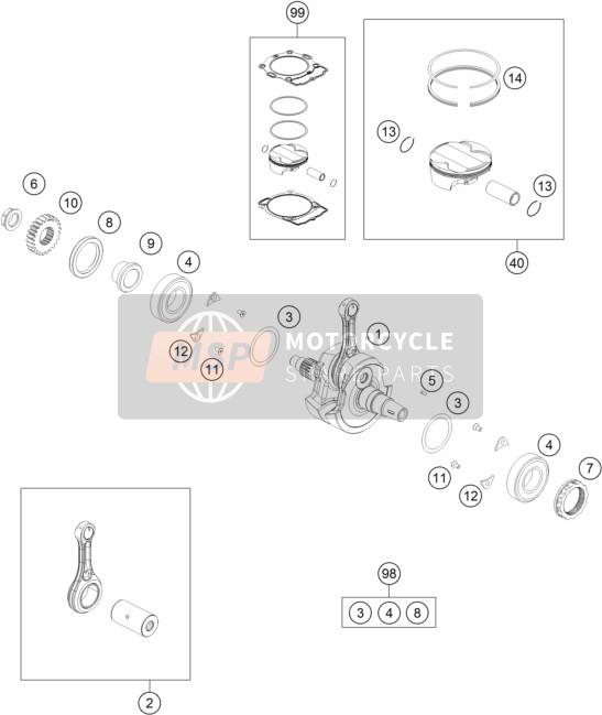 79130018000, Crankshaft Cpl., KTM, 0