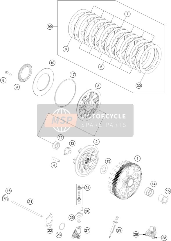 59032010100, Intermediate Schijf 1mm 2002, KTM, 1