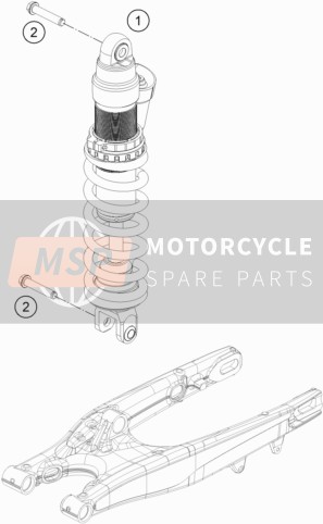 KTM 300 EXC 2022 SHOCK ABSORBER 1 for a 2022 KTM 300 EXC