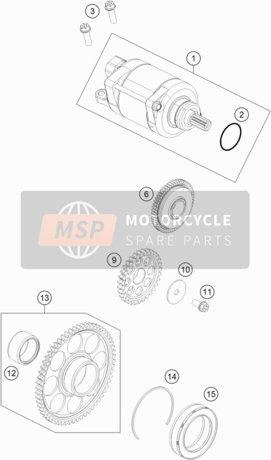 KTM 350 EXC-F CKD, Brazil 2022 ELECTRIC STARTER for a 2022 KTM 350 EXC-F CKD, Brazil