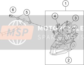 KTM 390 DUKE, grey - CKD, w/o DRL 2023 Étrier de frein arrière pour un 2023 KTM 390 DUKE, grey - CKD, w/o DRL