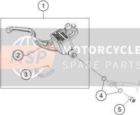 KTM 250 Adventure, orange - B.D., Europe 2020 FRONT BRAKE CONTROL for a 2020 KTM 250 Adventure, orange - B.D., Europe
