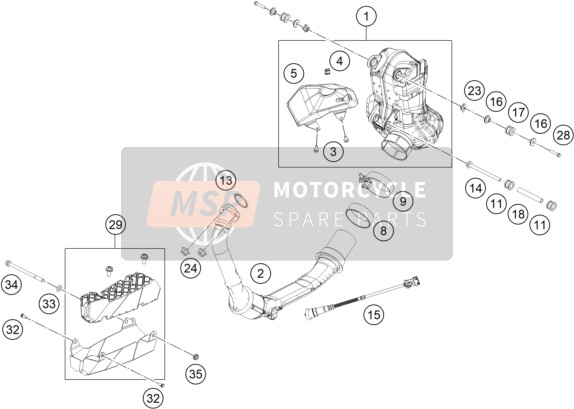 90605007200, Header, KTM, 0