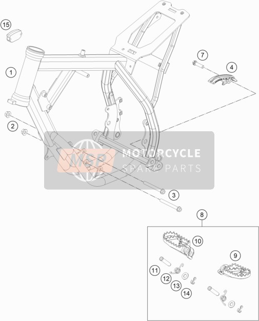 KTM 50 SX FACTORY EDITION, United States 2023 FRAME for a 2023 KTM 50 SX FACTORY EDITION, United States