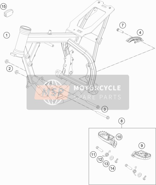 KTM 50 SX MINI, Europe 2022 Cadre pour un 2022 KTM 50 SX MINI, Europe