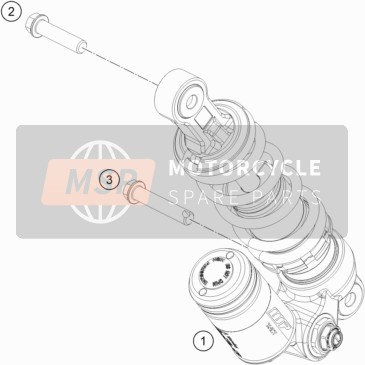 03187U0201, Monoshock Sx 50/TC 50/MINI E 21, KTM, 0